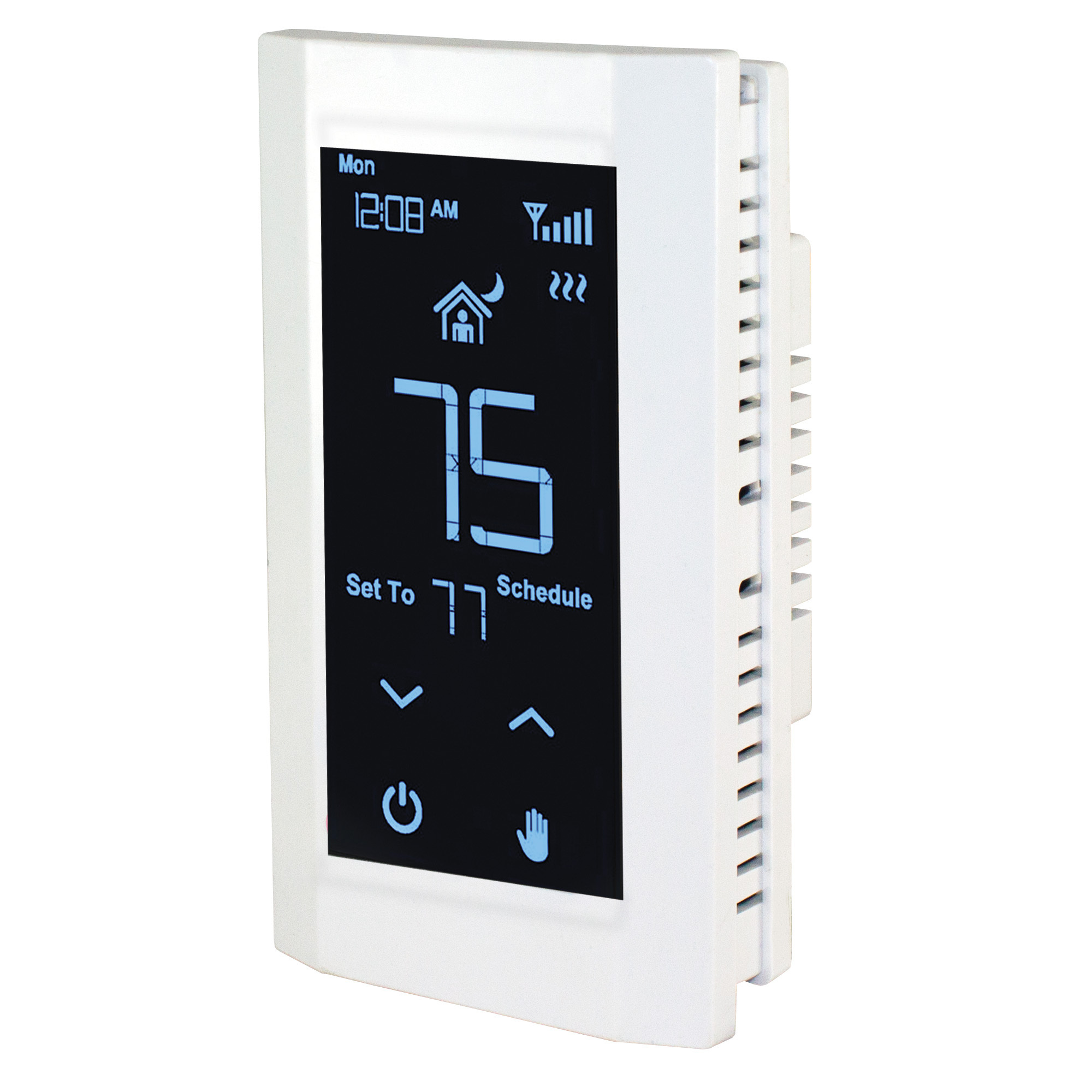 King Electric, Thermostat, Hoot Wifi Sp 240V 16A White, Included (qty.) 1 Material Plastic, Compatible With Wall and baseboard heaters, Model# K901-W